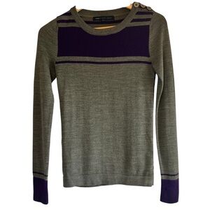 Marc Jacobs wool striped crew neck slim fit sweater excellent condition